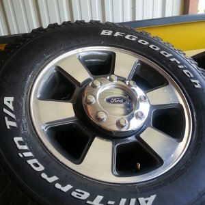 For Sale: Set of Four 2012 F-250 Lariat Wheels with Used BFGs