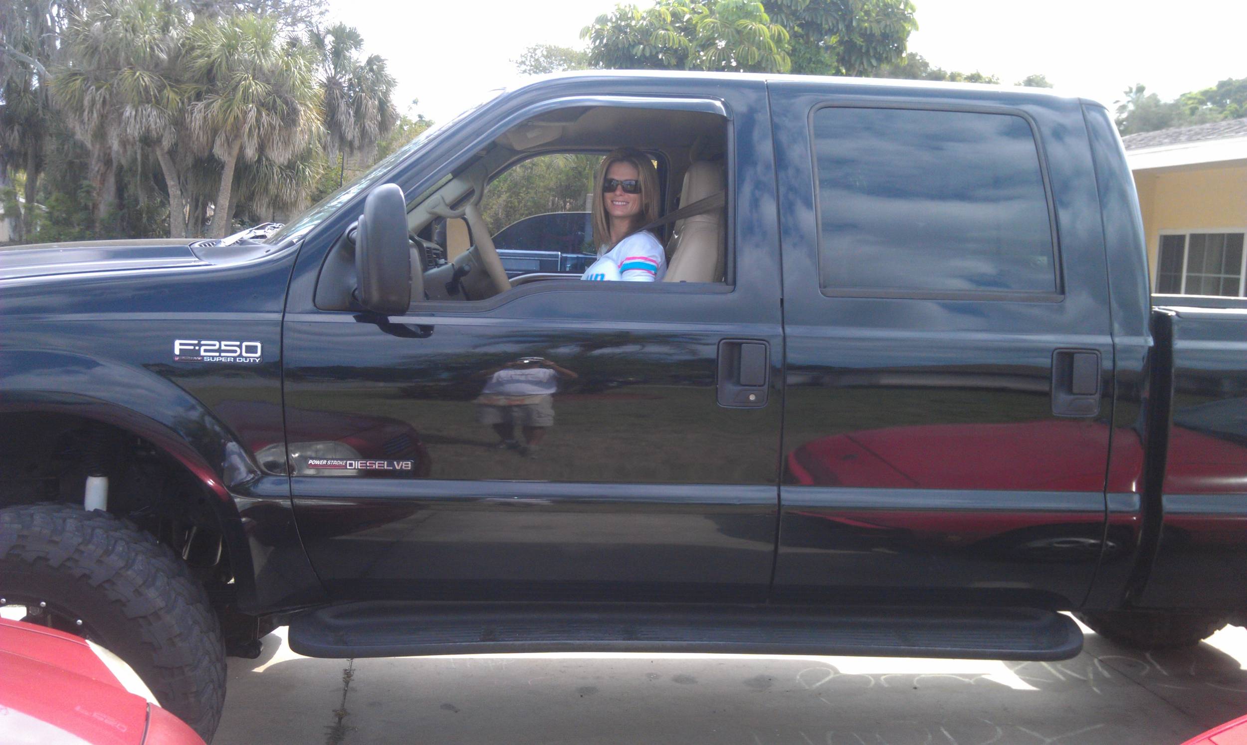The wife taking the truck out for the first time..