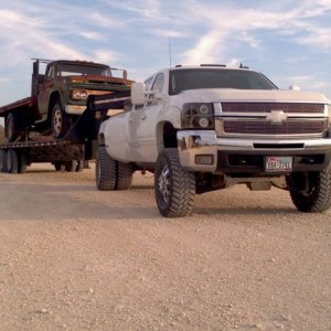 Duramax hauling grain truck